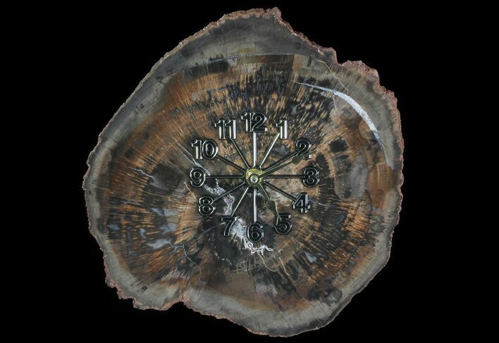 Wide Arizona Petrified Wood Clock #66834